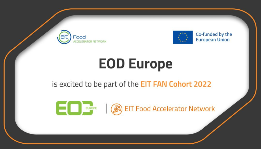 EIT Foodin todistus EOD Europen osallistumisesta ohjelmaan.