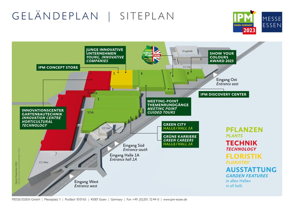 Map of the trade fair area.